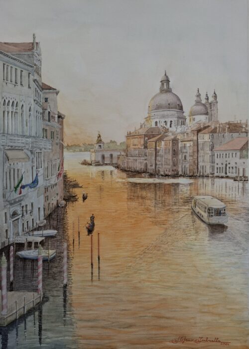 Tramonto su Canal Grande 50x70 anno 2024 ste 5