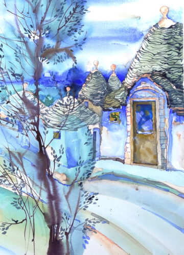 ja 3 Apulia 2023 Yana Chebotova watercolor paper 51x36 cm